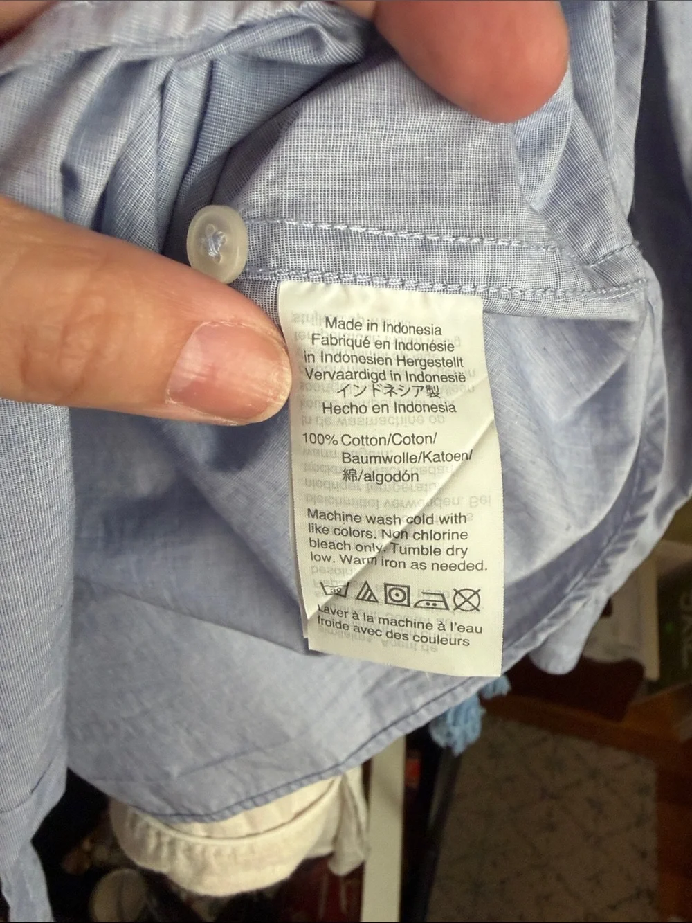 J. Crew Light Blue Women's-Style Button-Down Shirt